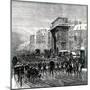 Paris, France - Boulevards - "Le Regiment Qui Passe"-null-Mounted Art Print