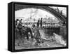 Paris, France - Canal Saint-Martin-A. Lepere-Framed Stretched Canvas