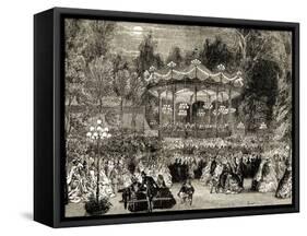 Paris, France - Champs-Elysees - Open-Air Concert-null-Framed Stretched Canvas