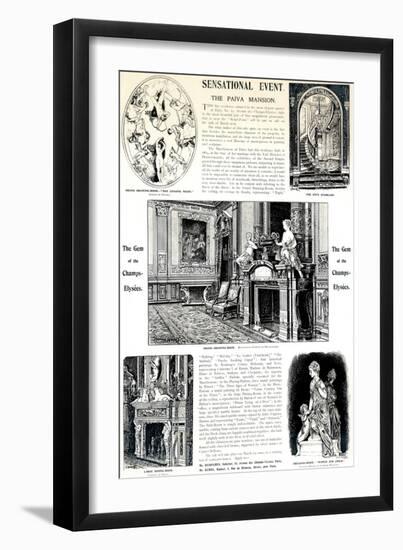 Paris, France - Champs-Elysees, the Paiva Mansion-Maurice Feuillet-Framed Art Print