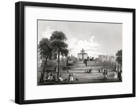 Paris, France - Chateau D'Eau and its Fontaine de Girard-H. Wallis-Framed Art Print