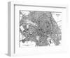 Paris, France - City Map-null-Framed Art Print