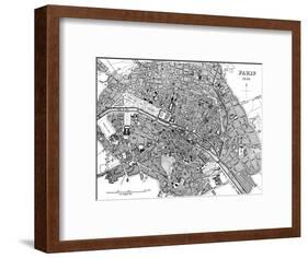 Paris, France - City Map-null-Framed Art Print