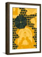 Paris, France - City of Light-Lantern Press-Framed Art Print