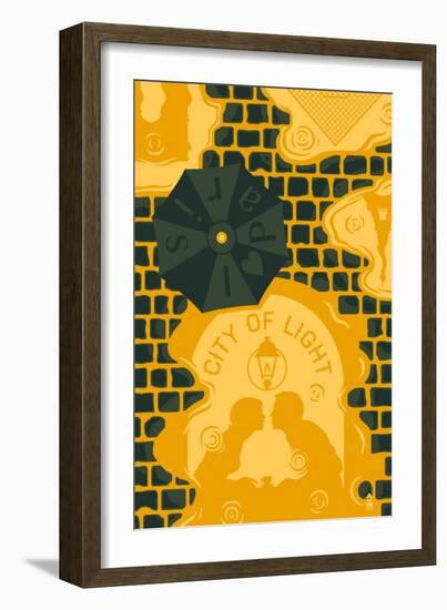 Paris, France - City of Light-Lantern Press-Framed Art Print