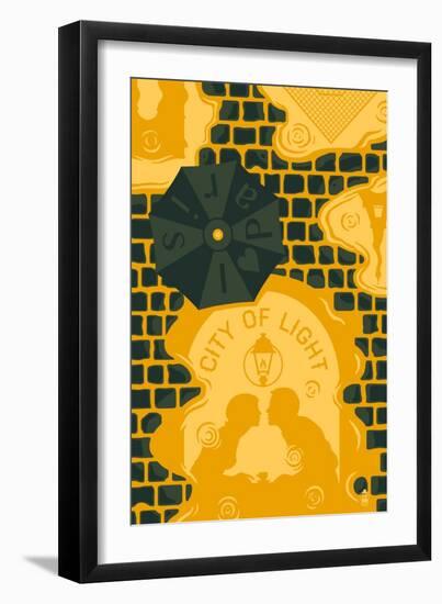 Paris, France - City of Light-Lantern Press-Framed Art Print