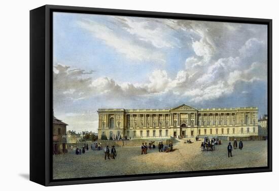 Paris, France, Colonnade Du Louvre-null-Framed Stretched Canvas