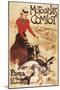 Paris, France - Comiot Motocycles Woman and Geese Promo Poster-Lantern Press-Mounted Art Print