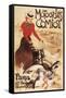 Paris, France - Comiot Motocycles Woman and Geese Promo Poster-Lantern Press-Framed Stretched Canvas