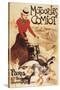 Paris, France - Comiot Motocycles Woman and Geese Promo Poster-Lantern Press-Stretched Canvas