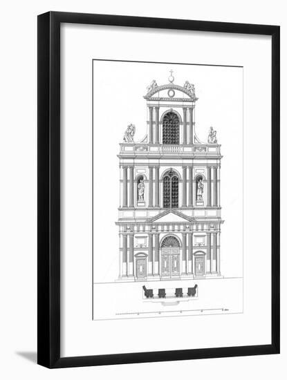 Paris, France - Eglise de Saint Gervais Et Saint Protais-null-Framed Art Print