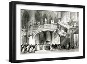 Paris, France - Eglise Saint-Etienne Du Mont-null-Framed Art Print