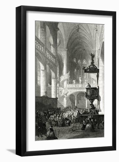 Paris, France - Eglise Saint-Etienne Du Mont-W. Wallis-Framed Art Print