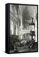 Paris, France - Eglise Saint-Etienne Du Mont-W. Wallis-Framed Stretched Canvas