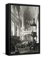 Paris, France - Eglise Saint-Etienne Du Mont-W. Wallis-Framed Stretched Canvas