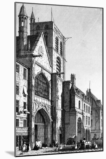 Paris, France - Eglise Saint Merri, Rue Saint Martin-J. Havell-Mounted Art Print