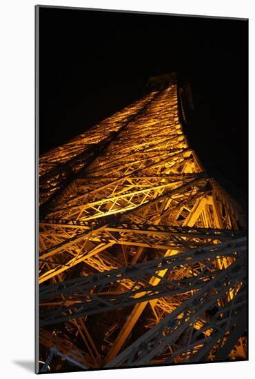 Paris France Eiffel Tower at Night 2 Photo Art Print Poster-null-Mounted Poster