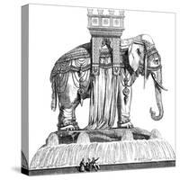Paris, France - Elephant de La Place de La Bastille-null-Stretched Canvas