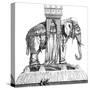 Paris, France - Elephant de La Place de La Bastille-null-Stretched Canvas