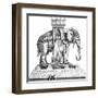 Paris, France - Elephant de La Place de La Bastille-null-Framed Art Print