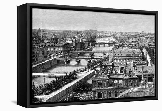 Paris, France - General View-null-Framed Stretched Canvas