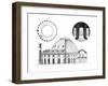 Paris, France - Halle Au Ble-J. Bury-Framed Giclee Print