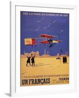 Paris, France - Henry Farman Flies at Issy-les-Moulineaux Poster-Lantern Press-Framed Art Print