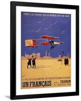 Paris, France - Henry Farman Flies at Issy-les-Moulineaux Poster-Lantern Press-Framed Art Print