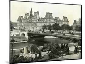 Paris, France - Hotel de Ville-null-Mounted Art Print