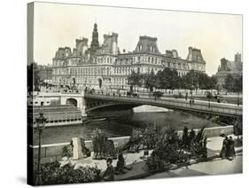 Paris, France - Hotel de Ville-null-Stretched Canvas