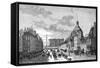 Paris, France - La Bastille from Faubourg-Saint-Antoine-A. Renarx-Framed Stretched Canvas