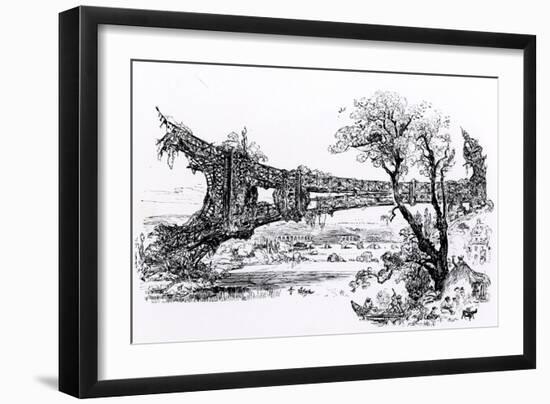 Paris, France - La Tour Eiffel, a Vision of the Future-A. Robida-Framed Art Print