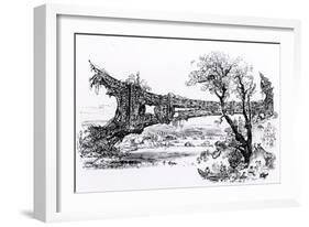 Paris, France - La Tour Eiffel, a Vision of the Future-A. Robida-Framed Art Print