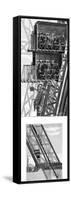 Paris, France - La Tour Eiffel, Lifts-null-Framed Stretched Canvas