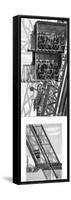 Paris, France - La Tour Eiffel, Lifts-null-Framed Stretched Canvas