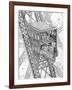 Paris, France - La Tour Eiffel, Otis Elevator-null-Framed Art Print