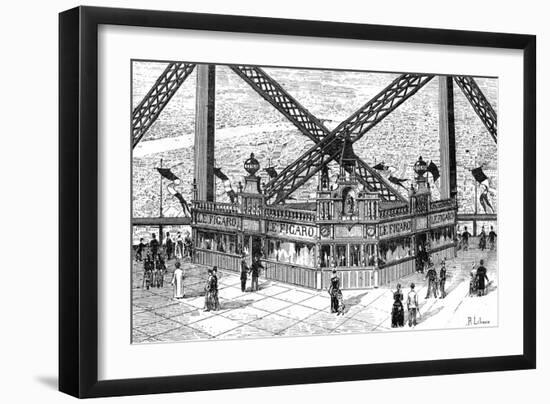 Paris, France - La Tour Eiffel, Printing House Figaro-R. Liboris-Framed Art Print
