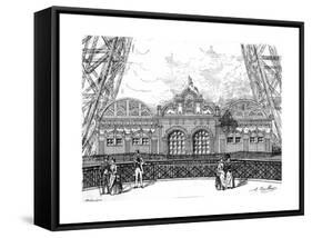 Paris, France - La Tour Eiffel, Restaurant on the 1st Level-null-Framed Stretched Canvas