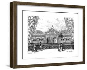 Paris, France - La Tour Eiffel, Restaurant on the 1st Level-null-Framed Giclee Print