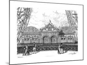 Paris, France - La Tour Eiffel, Restaurant on the 1st Level-null-Mounted Giclee Print