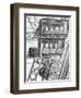 Paris, France - La Tour Eiffel, Roux Elevator-A. Hugel-Framed Art Print