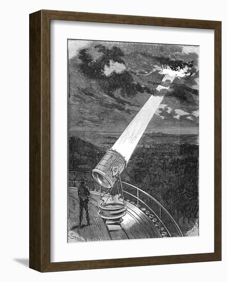 Paris, France - La Tour Eiffel, Searchlight-null-Framed Art Print