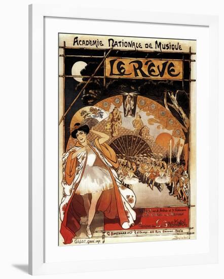 Paris, France - Le Reve Ballet Performance Opera House Promo Poster-Lantern Press-Framed Art Print