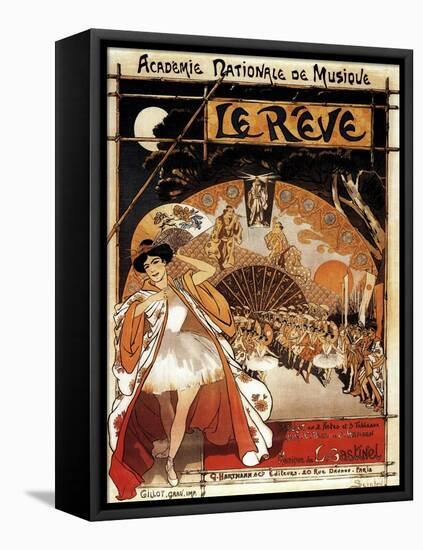 Paris, France - Le Reve Ballet Performance Opera House Promo Poster-Lantern Press-Framed Stretched Canvas