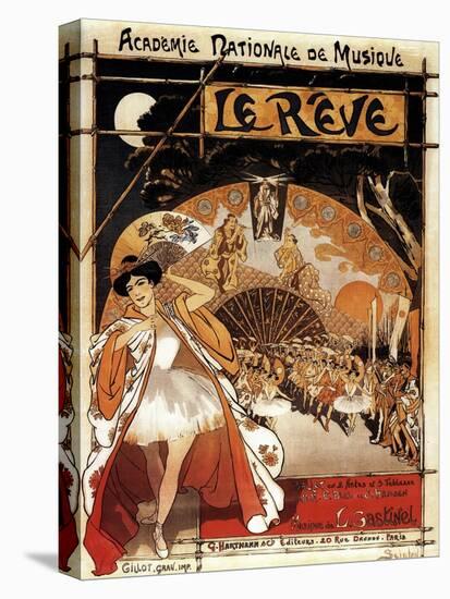 Paris, France - Le Reve Ballet Performance Opera House Promo Poster-Lantern Press-Stretched Canvas