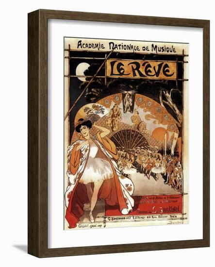 Paris, France - Le Reve Ballet Performance Opera House Promo Poster-Lantern Press-Framed Art Print