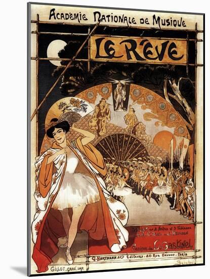 Paris, France - Le Reve Ballet Performance Opera House Promo Poster-Lantern Press-Mounted Art Print