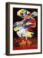 Paris, France - Loie Fuller at Folies-Bergere Theatre Promotional Poster-Lantern Press-Framed Art Print