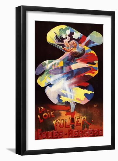 Paris, France - Loie Fuller at Folies-Bergere Theatre Promotional Poster-Lantern Press-Framed Art Print