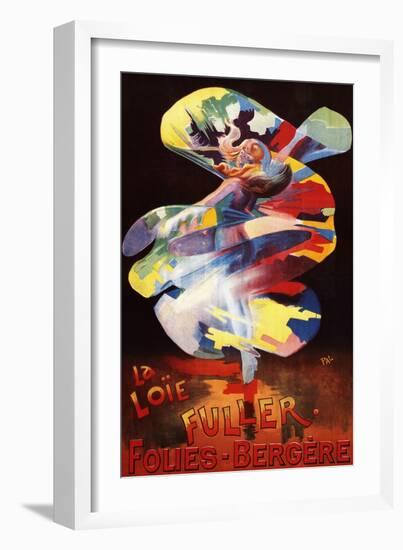 Paris, France - Loie Fuller at Folies-Bergere Theatre Promotional Poster-Lantern Press-Framed Art Print